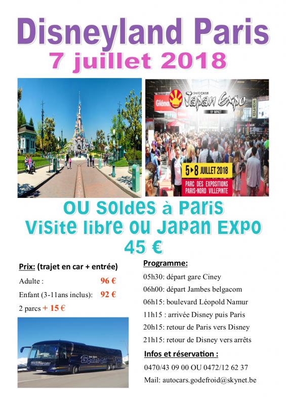 Affiche disney et paris shopping 7072019