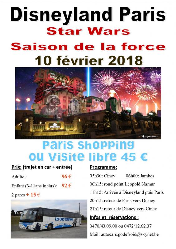 Affiche disney star wars et paris shopping 10022018