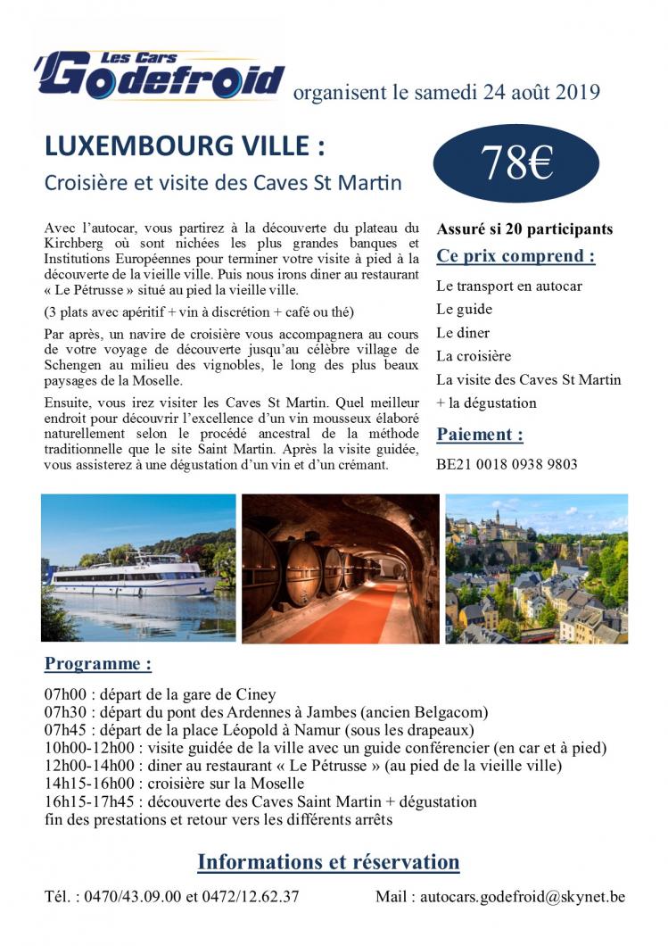 Affiche luxembourg ville 24 aout