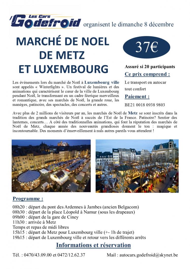 Affiche marche de noel metz et luxembourg 8 decembre 1