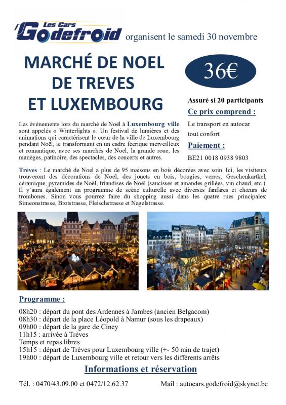 Affiche marche de noel treves et luxembourg 30 novembre