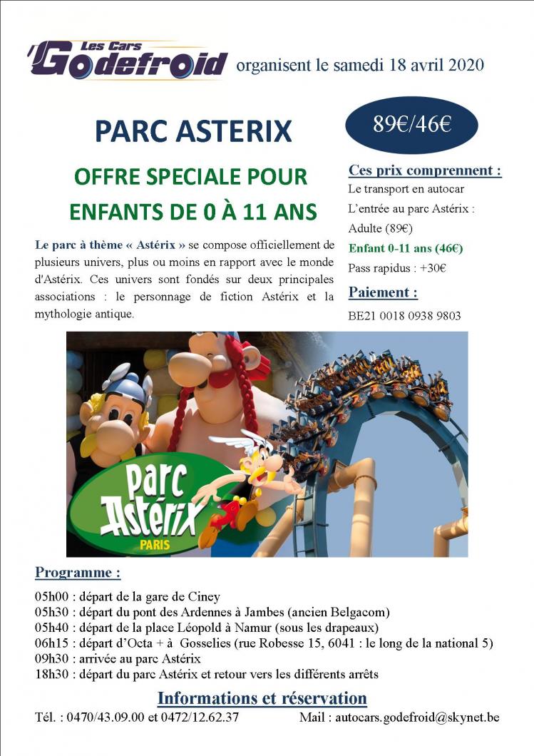 Affiche parc asterix 18 avril