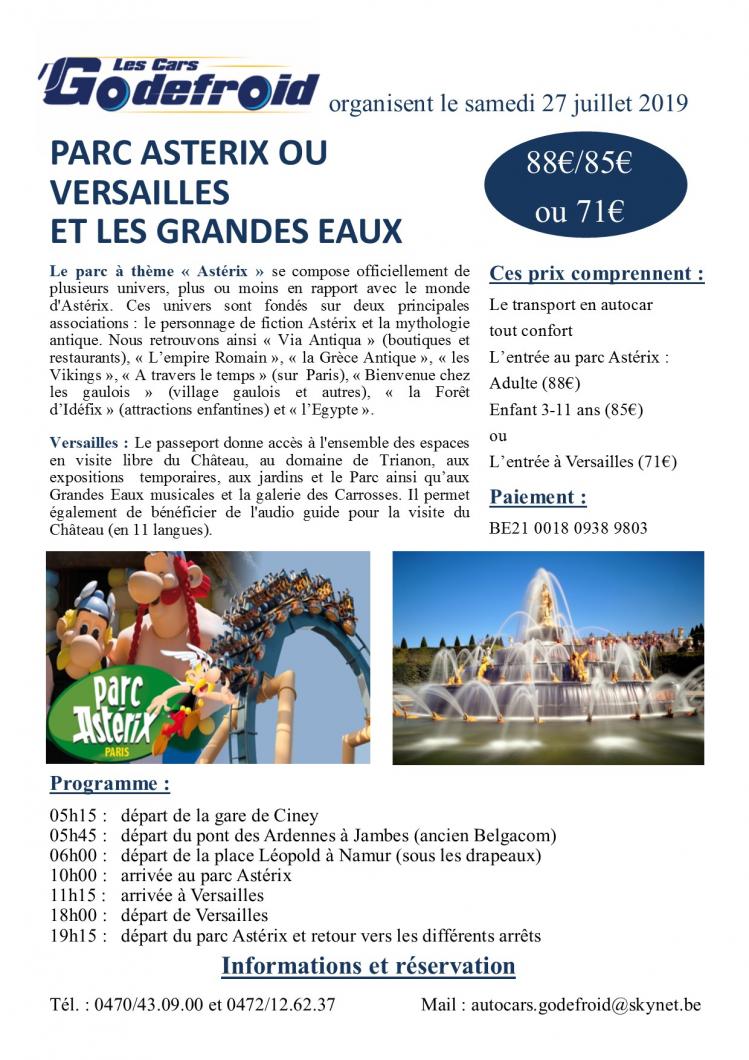 Affiche versailles les grandes eaux asterix 27 juillet
