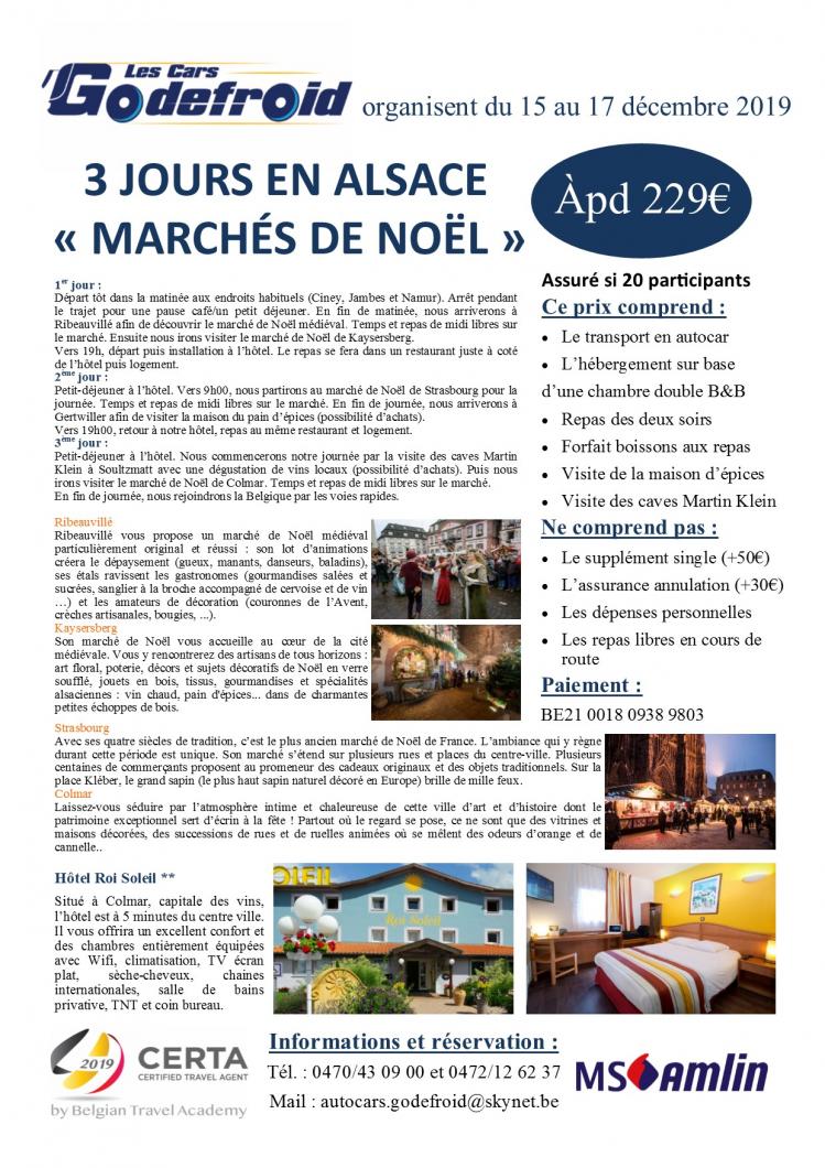 Marche de noel alsace 3 jours 15 au 17 12 19