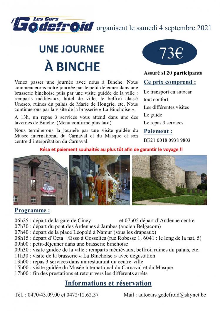 Affiche binche 4 septembre 2021