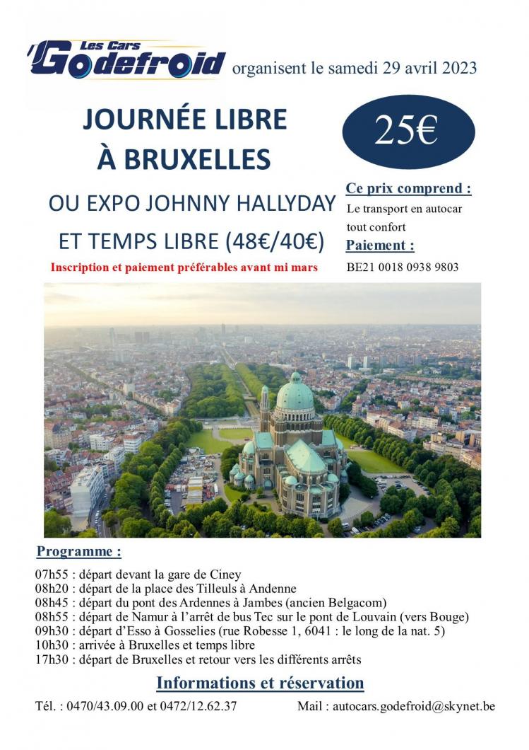 Affiche bruxelles visite libre 29 avril 2023