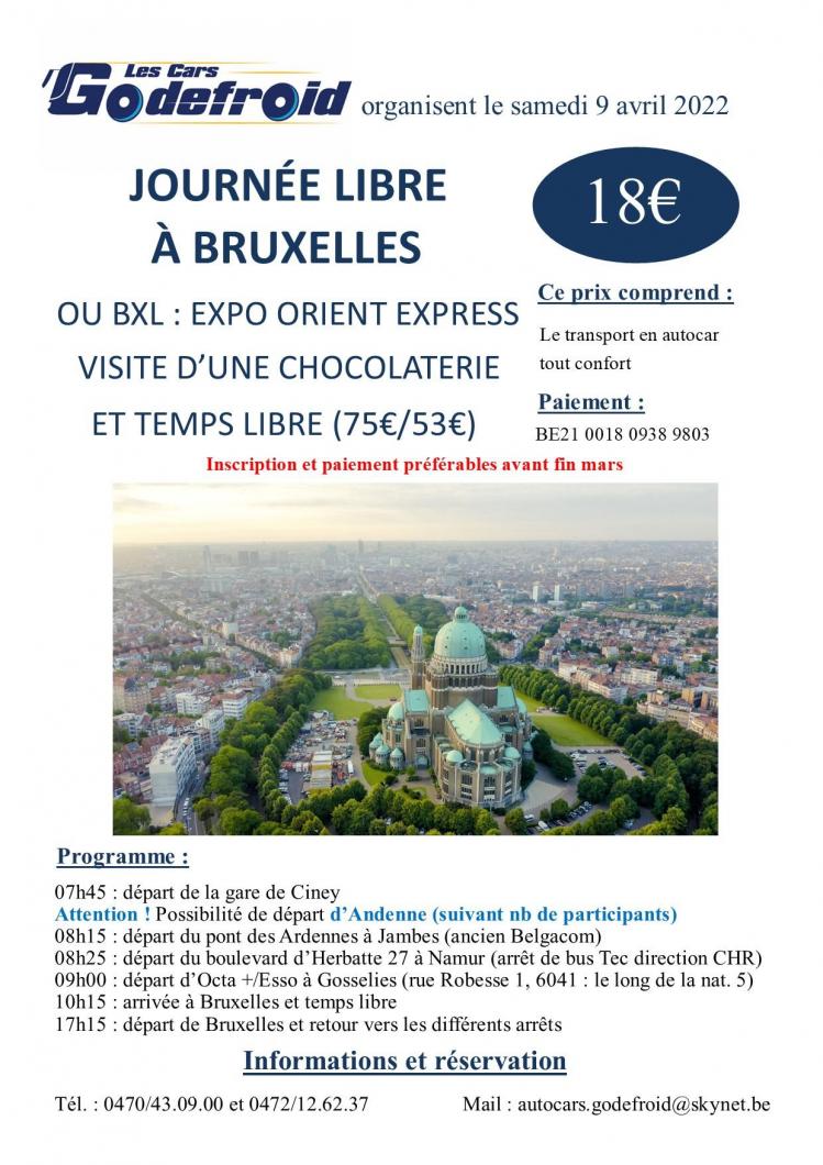 Affiche bruxelles visite libre 9 avril 2022