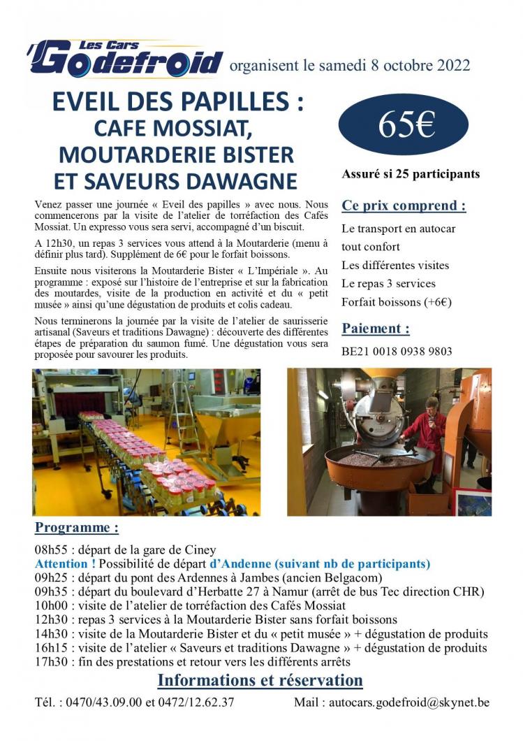 Affiche cafe mossiat moutarderie dawagne 8 octobre 2022