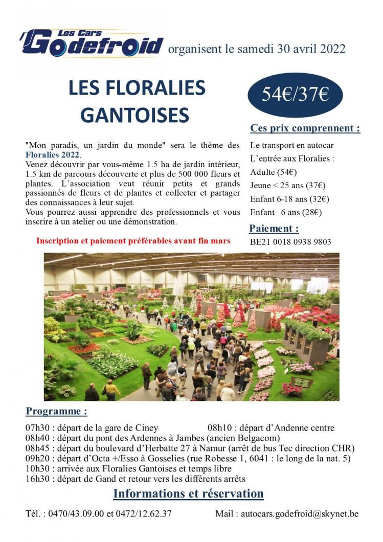 Affiche floralies gantoises 30 avril 2022
