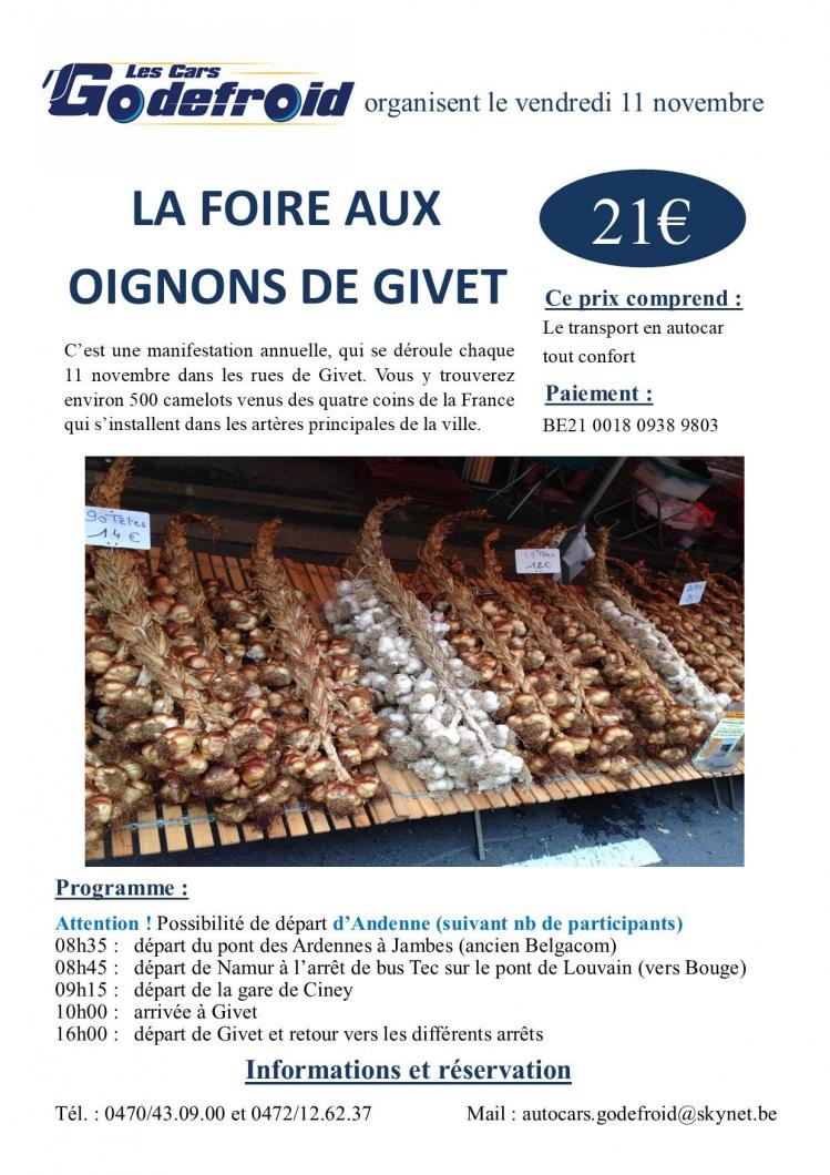 Affiche foire aux oignons givet 11 novembre 2