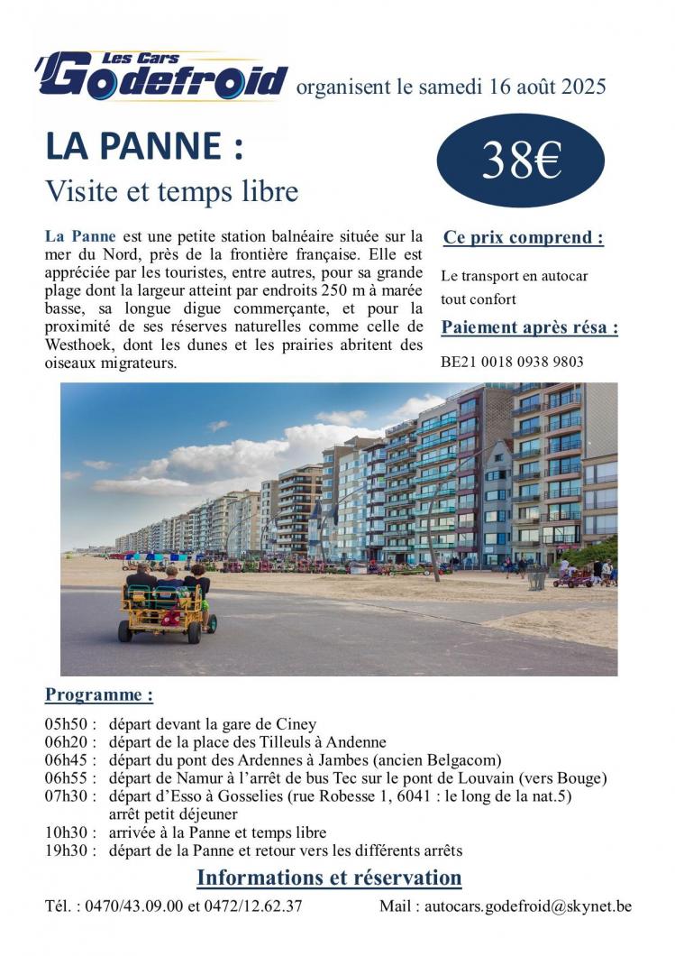 Affiche journee libre la panne 16 aout 2025