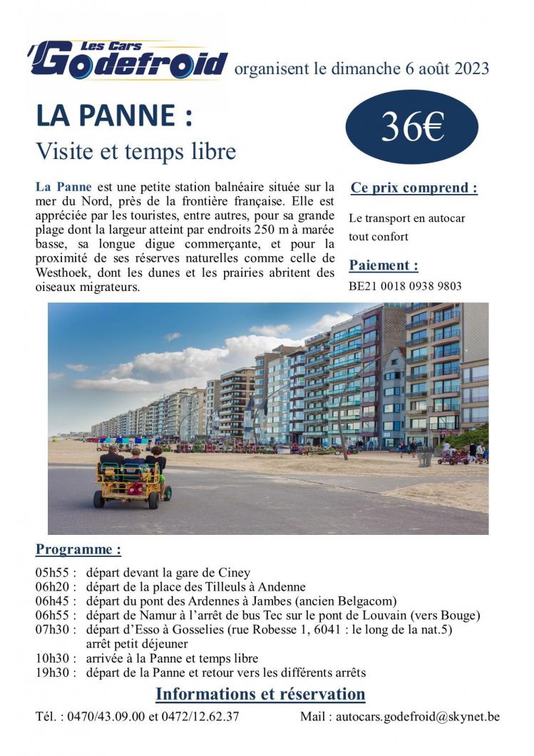 Affiche journee libre la panne 6 aout 2024