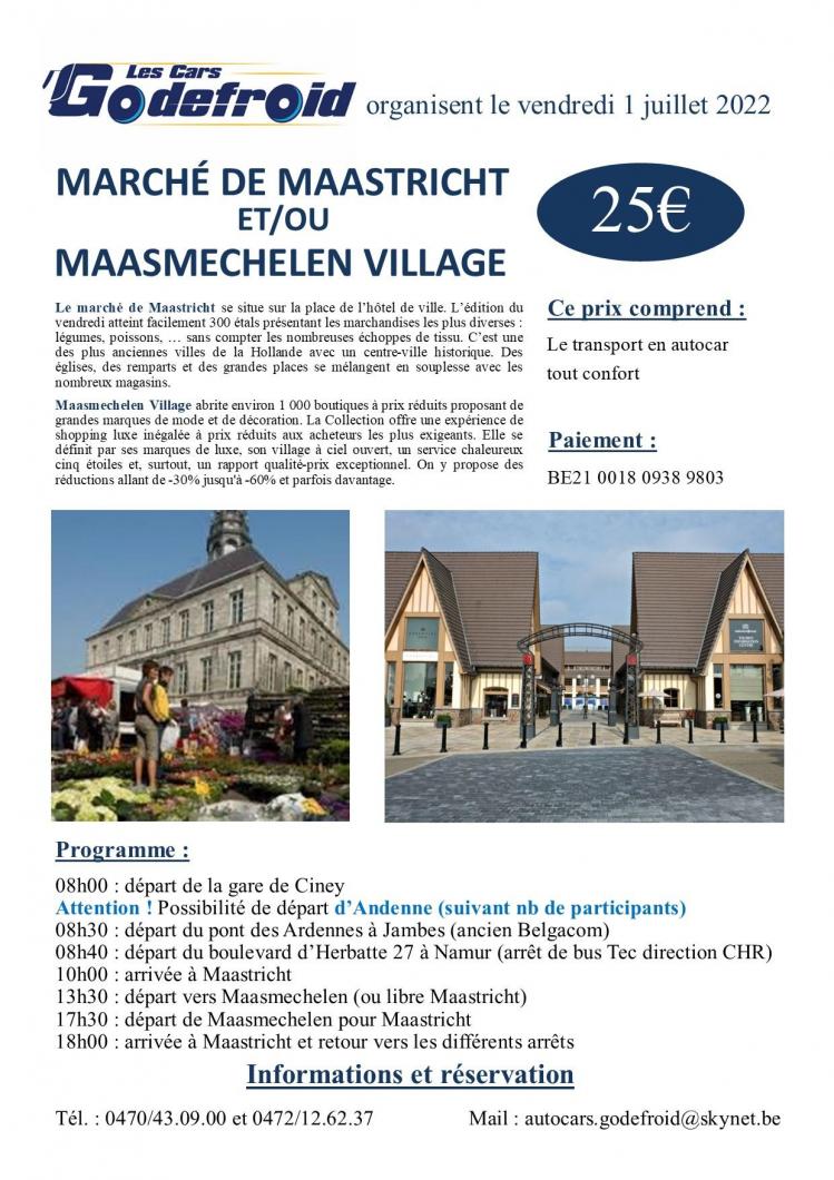 Affiche maastricht et maasmechelen village 1 juillet 2022