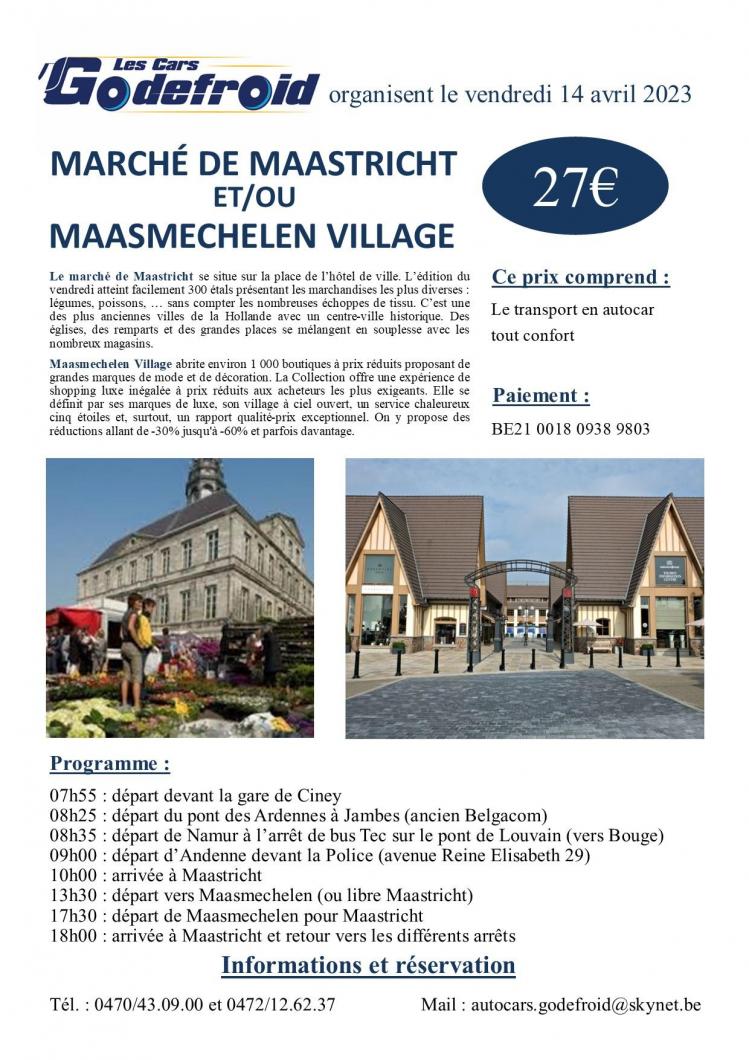 Affiche maastricht et maasmechelen village 14 avril 2023