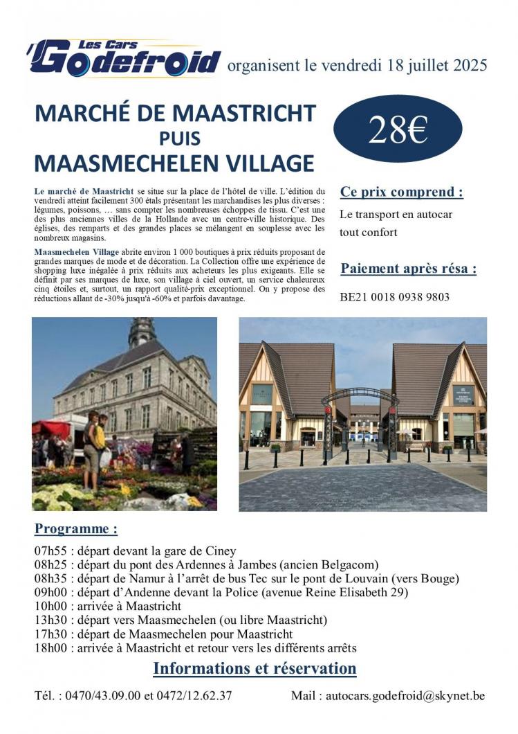 Affiche maastricht et maasmechelen village 18 juillet 2025