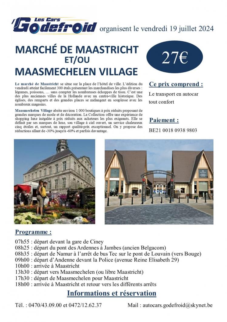 Affiche maastricht et maasmechelen village 19 juillet 2024