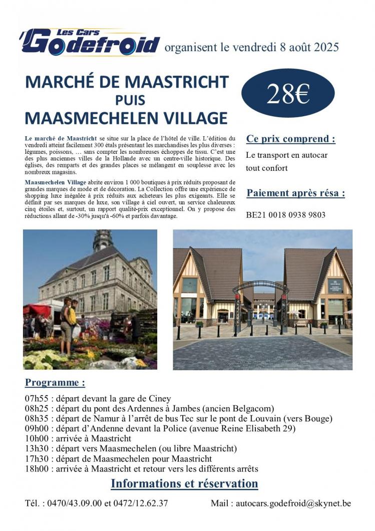 Affiche maastricht et maasmechelen village 8 aout 2025