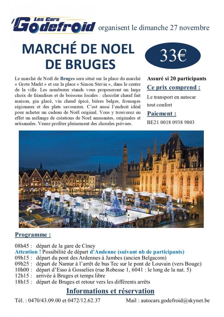 Affiche marche de noel bruges 27 novembre