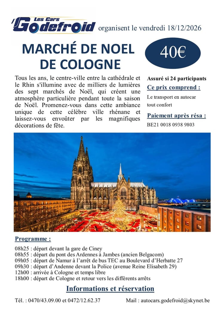 Affiche marche de noel cologne 18 decembre 2026