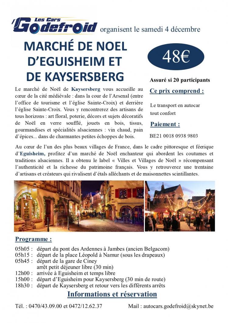 Affiche marche de noel kaysersbeg et eguisheim 4 decembre