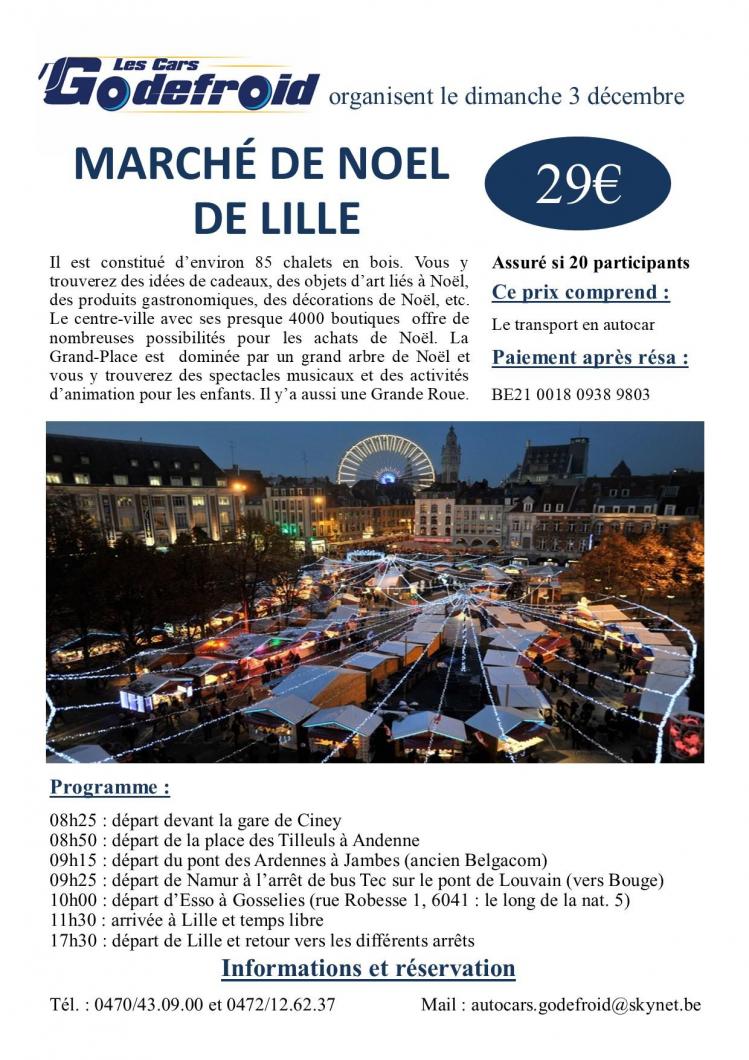 Affiche marche de noel lille 3 decembre