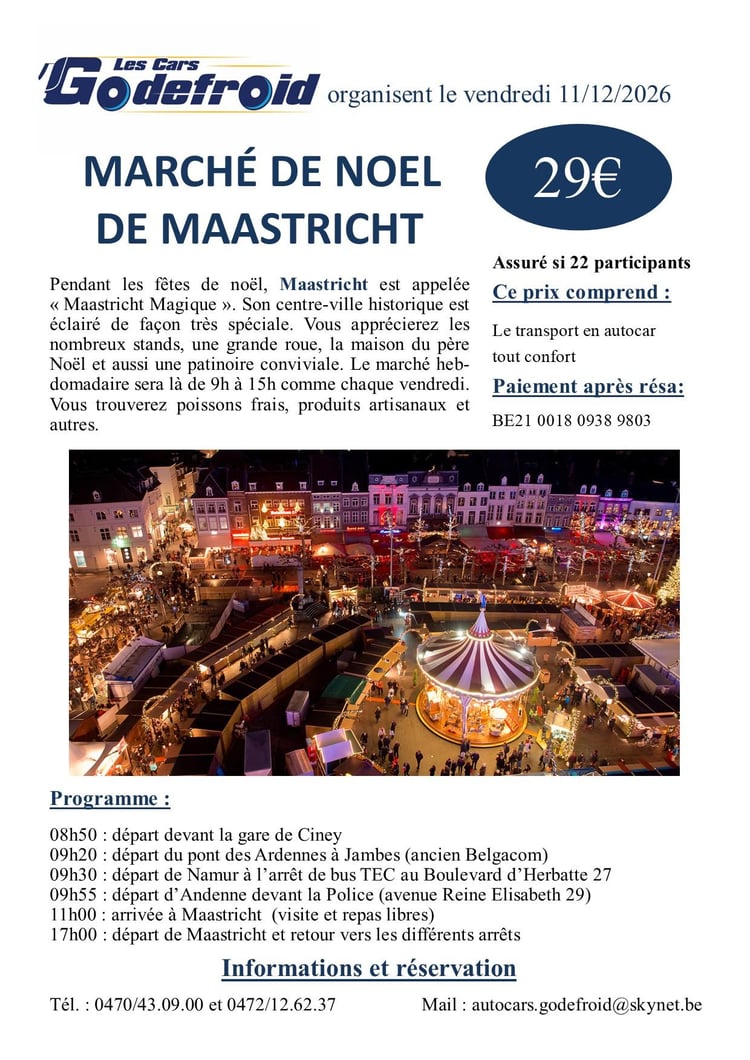 Affiche marche de noel maastricht 11 decembre 2026