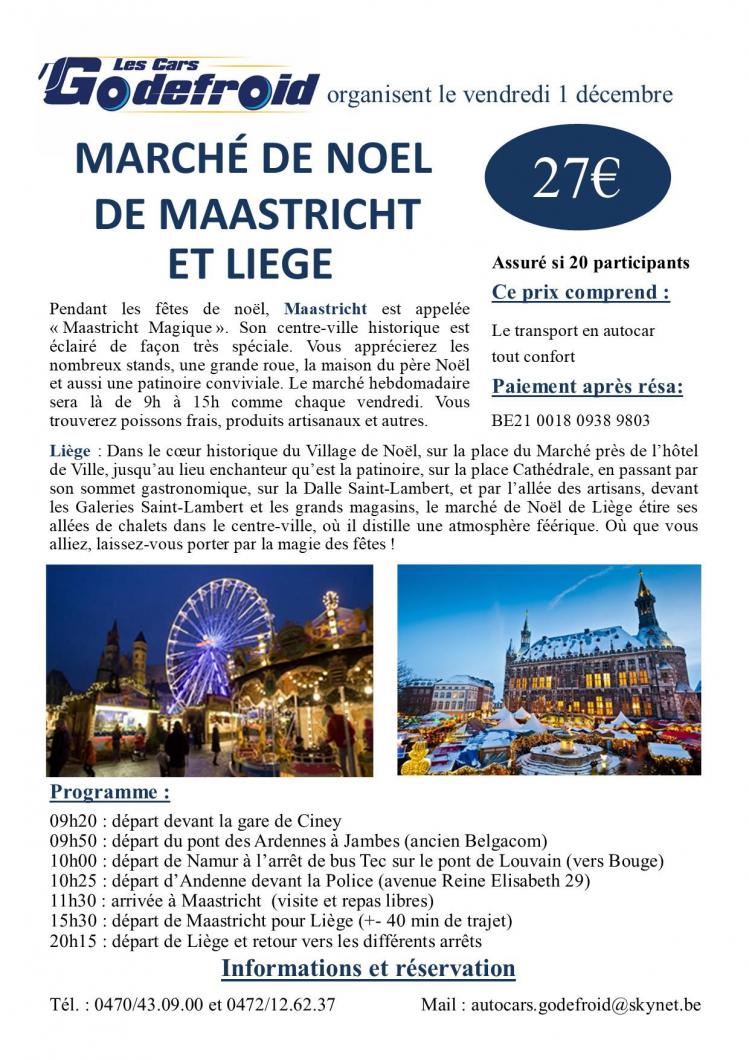 Affiche marche de noel maastricht et liege 1 decembre