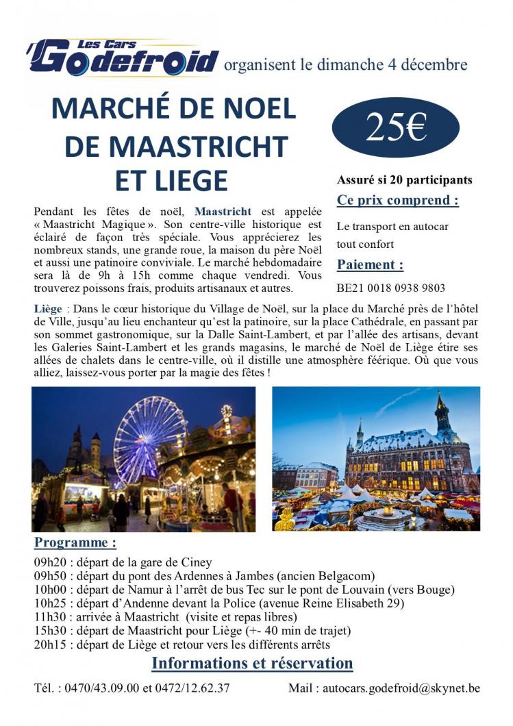 Affiche marche de noel maastricht et liege 4 decembre