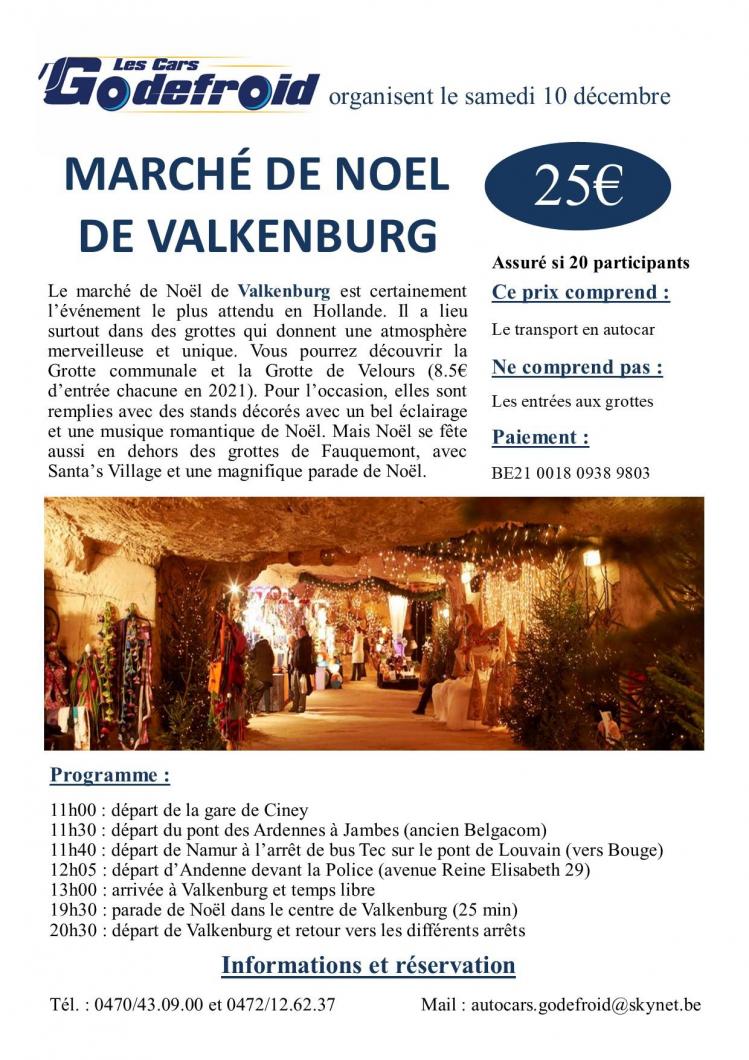 Affiche marche de noel valkenburg 10 decembre