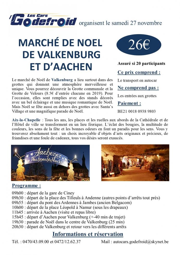 Affiche marche de noel valkenburg et aachen 27 novembre