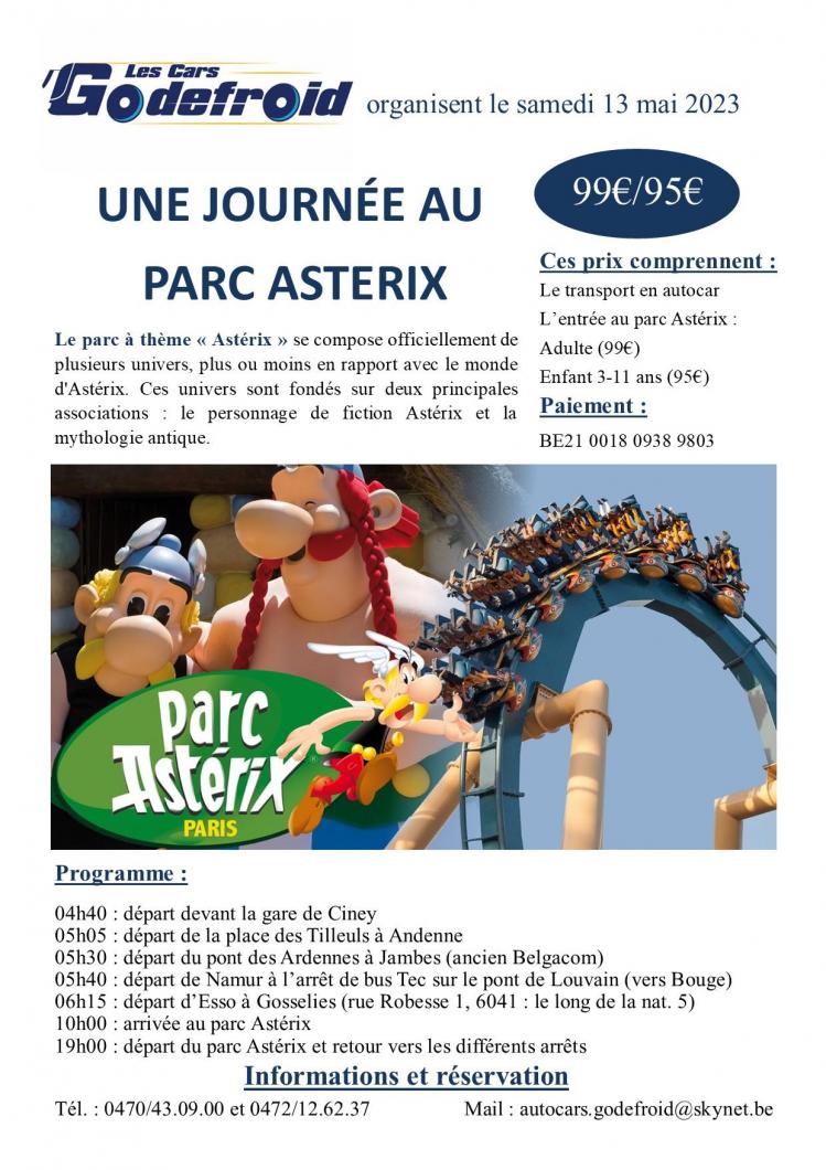 Affiche parc asterix 13 mai 2023