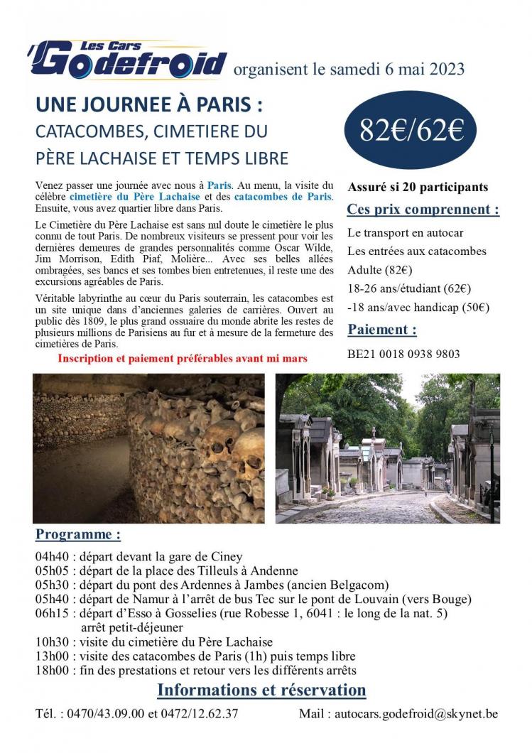 Affiche paris catacombes 6 mai 2024