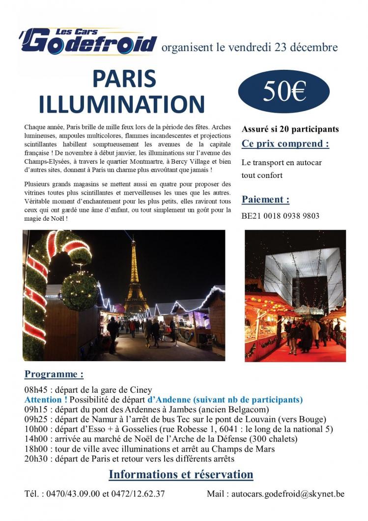 Affiche paris illumination 23 decembre