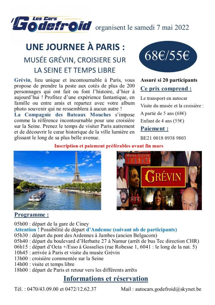 Affiche paris musee grevin croisiere 7 mai 2022
