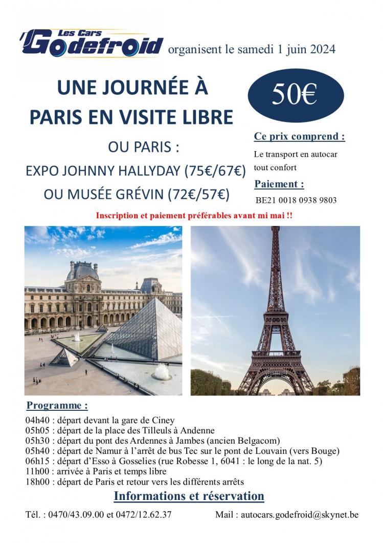 Affiche paris visite libre 1 juin 2024