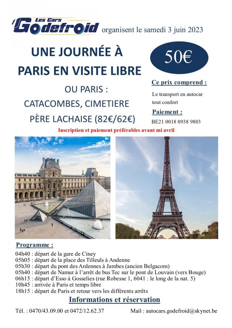 Affiche paris visite libre 3 juin 2023
