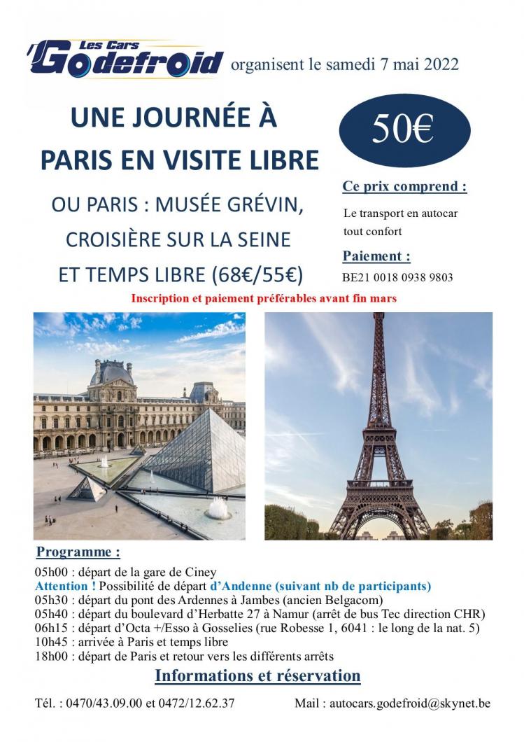 Affiche paris visite libre 7 mai 2022