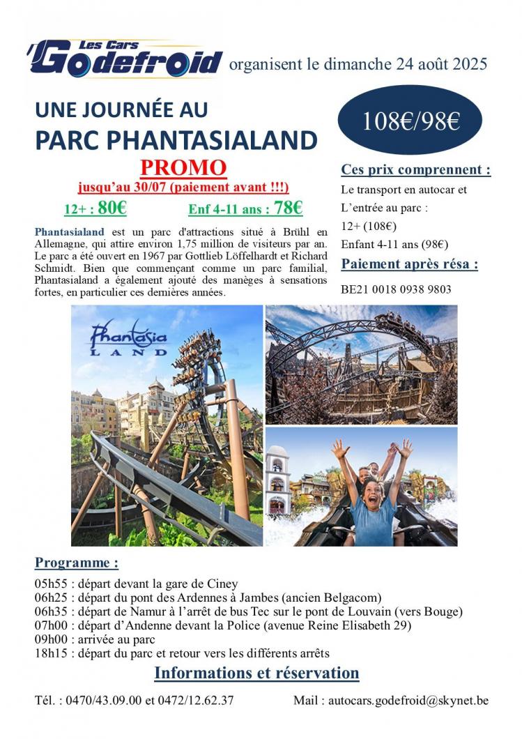 Affiche phantasialand 24 aout 2025