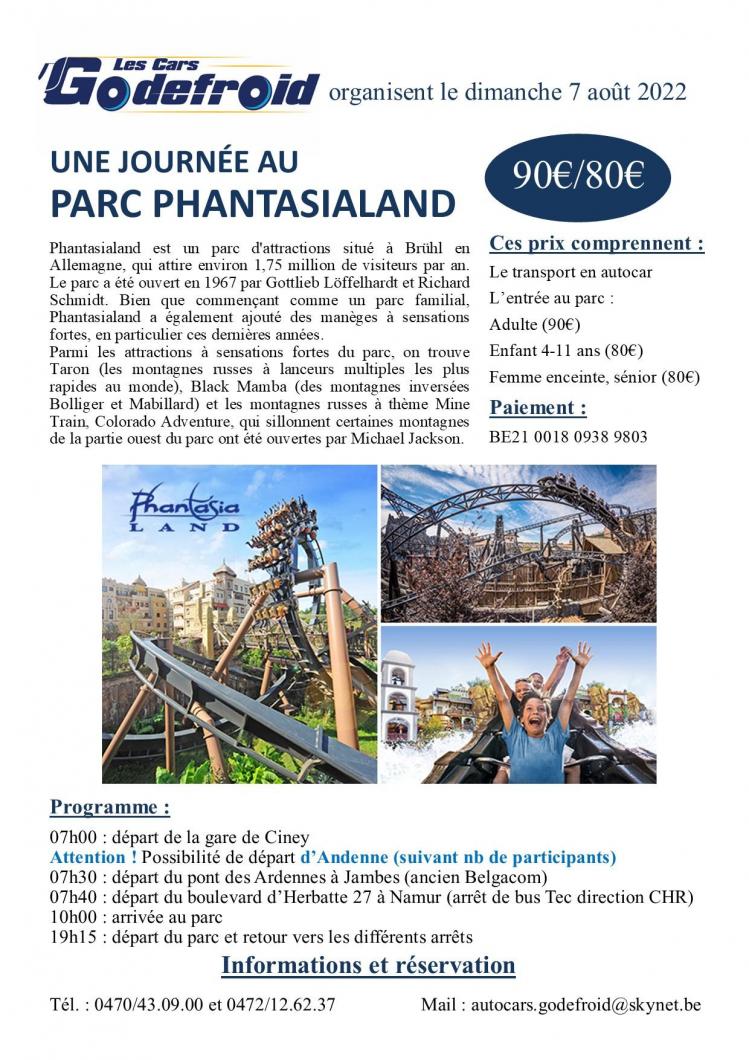 Affiche phantasialand 7 aout 2022