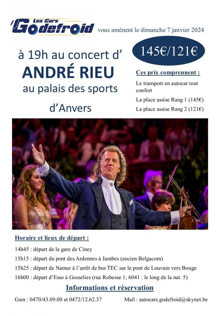 Andre rieu concert 7 janvier 2024