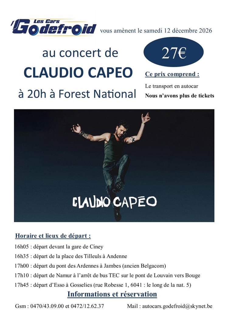 Claudio capeo concert 12 decembre 2026 1