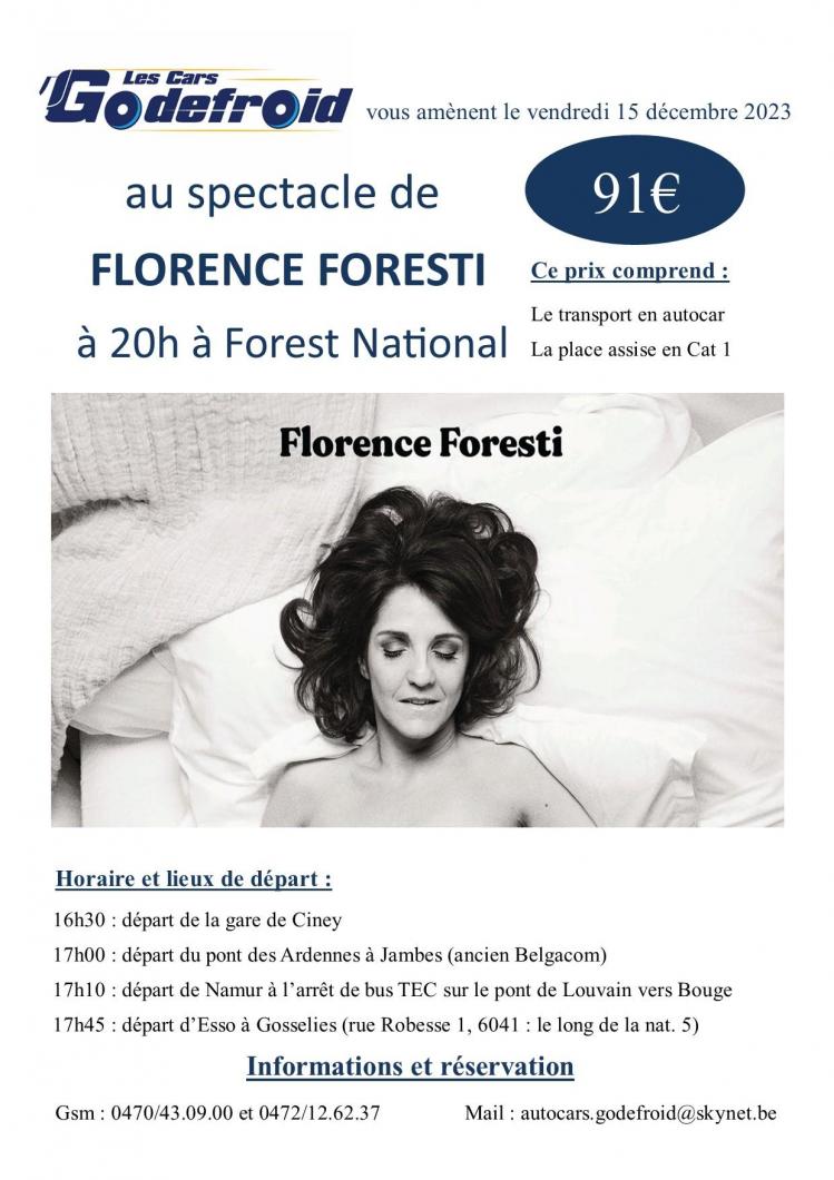 Florence foresti spectacle 15 decembre 2023