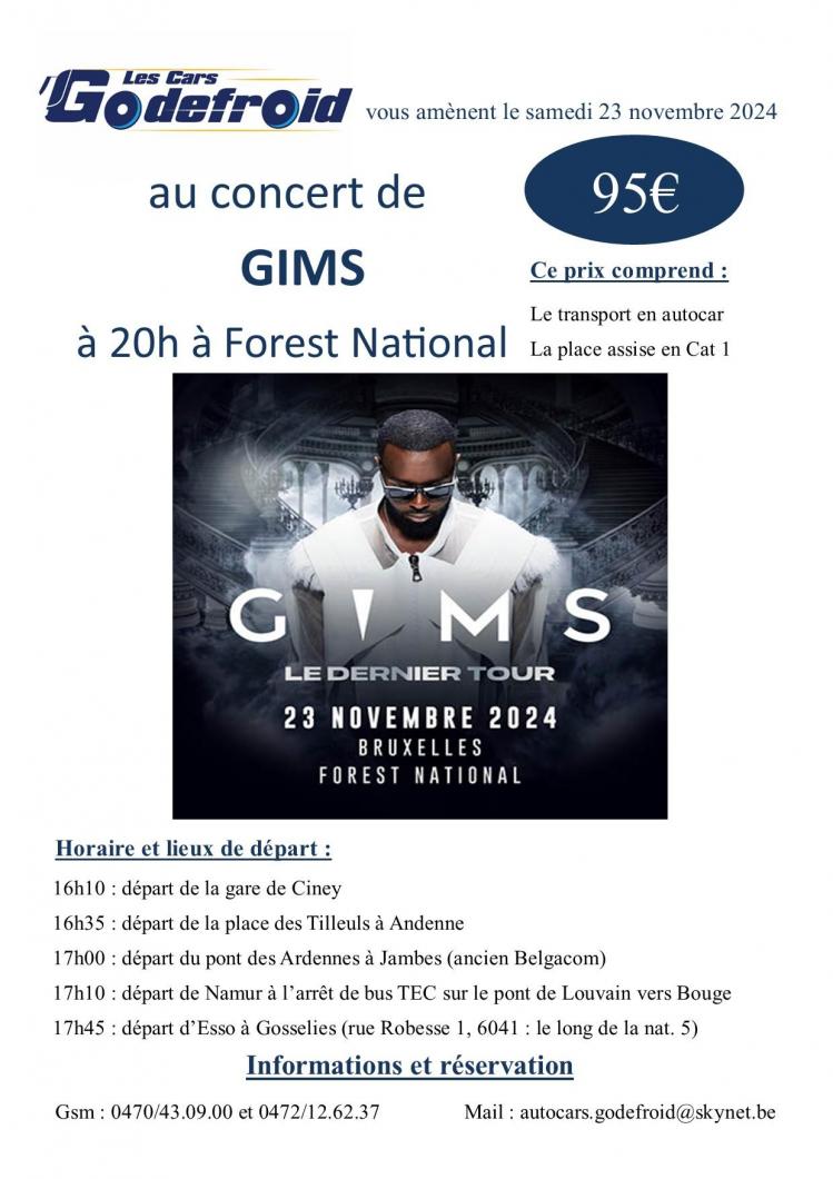 Gims concert 23 novembre 2024