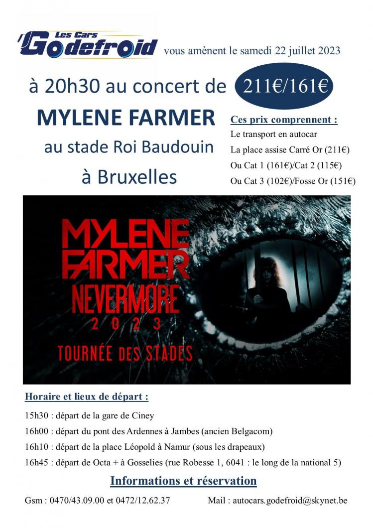 Mylene farmer bruxelles juillet 2023 concert