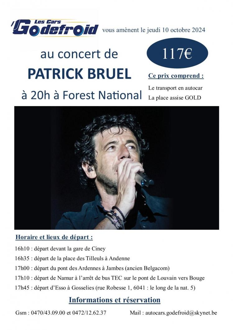 Patrick bruel concert 10 octobre 2024