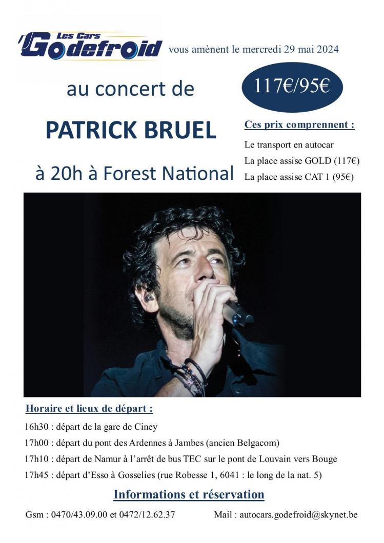 Patrick bruel concert 29 mai 2024