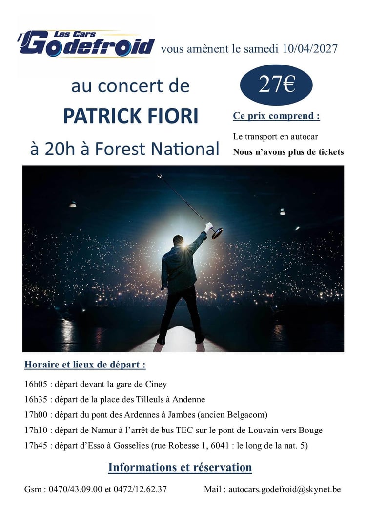 Patrick fiori concert 10 avril 2027 1
