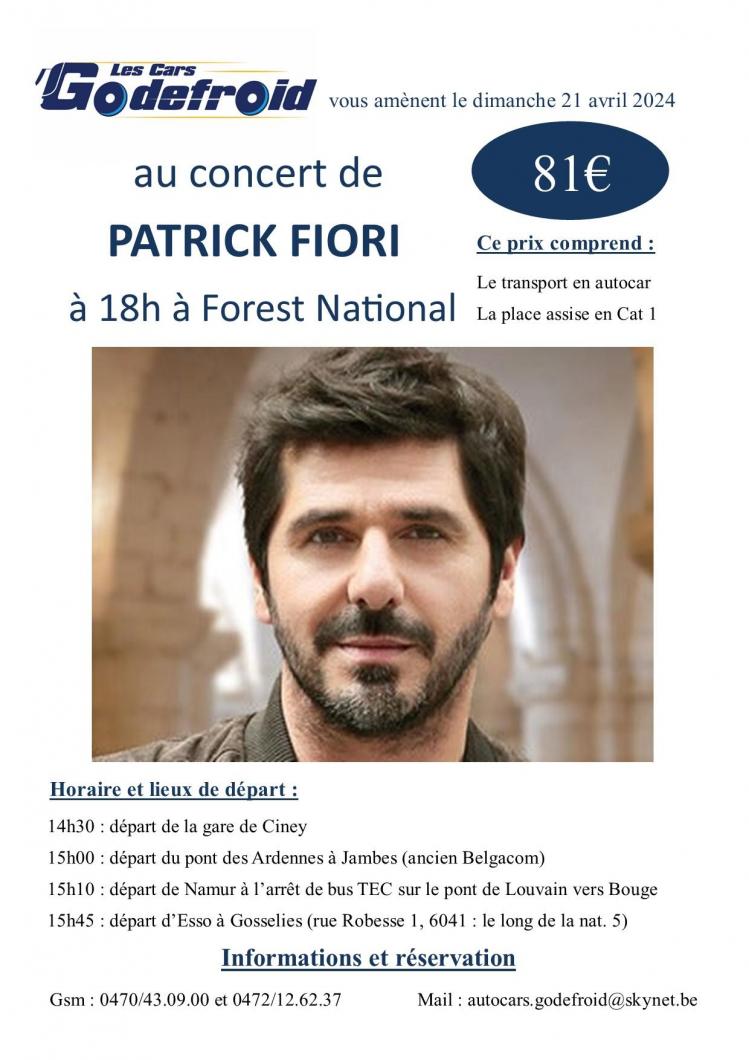 Patrick fiori concert 21 avril 2024