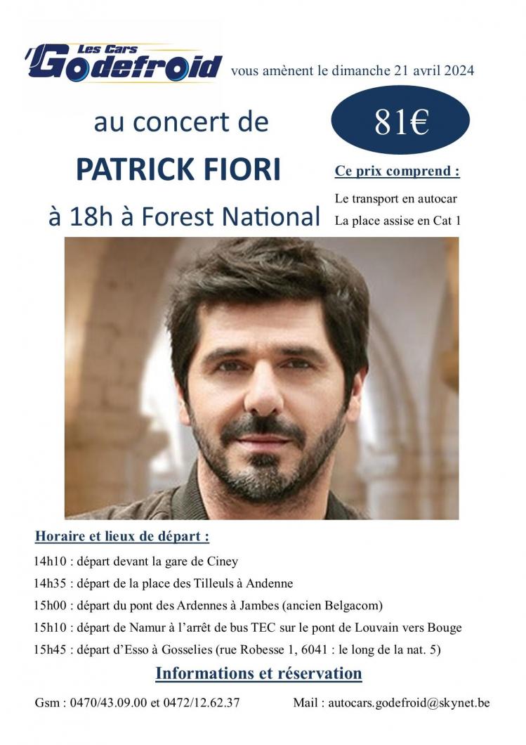 Patrick fiori concert 21 avril 2025