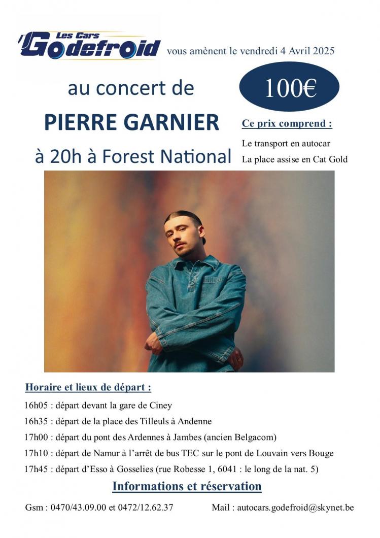 Pierre garnier concert 4 avril 2025